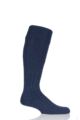 Mens and Ladies 1 Pair SOCKSHOP of London Mohair Knee High Socks With Extra Cushioning and Ribbed Top - Navy