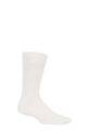 Mens and Women's 1 Pair SOCKSHOP of London Alpaca Ribbed Boot Socks With Cushioning - Ecru