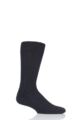 Mens and Ladies 1 Pair SOCKSHOP of London Alpaca Ribbed Boot Socks With Cushioning - Jet Black