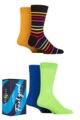 Mens and Ladies 4 Pack SOCKSHOP 40th Year Limited Edition Bamboo Gift Boxed Socks - Multi Mens