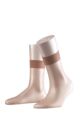 Ladies 1 Pair Falke Shelina 12 Denier Ultra Transparent Ankle Highs With Shimmer - Powder