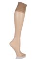 Ladies 1 Pair Falke Pure Matt 20 Knee Highs With Sensitive Top - Powder