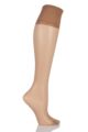 Ladies 1 Pair Falke Pure Matt 20 Knee Highs With Sensitive Top - Cocoon