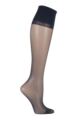 Women's 1 Pair Falke Pure Matt 20 Knee Highs With Sensitive Top - Marine