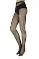 Women's 1 Pair Falke Shell Fragments Printed Sheer Tights - Black