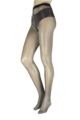 Women's 1 Pair Falke 30 Denier Glitter Shimmer Tights - Black / Silver