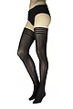 Women's 1 Pair Falke Pure Matt 50 Denier Semi-Opaque Matt Hold Ups - Black