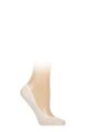 Ladies 1 Pair Falke Elegance Step Invisible Shoe Liner With Anti-Slip - White