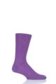 Mens 1 Pair SOCKSHOP of London 100% Cashmere Bed Socks - Purple Melange
