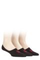 Mens 3 Pair Ralph Lauren Light Weight Cotton Trainer Liner Socks - Black
