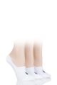 Ladies 3 Pair Ralph Lauren Cotton No Show Socks - White