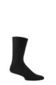 Mens and Women's 1 Pair SOCKSHOP of London Mohair Ribbed Socks With Cushioning - Black