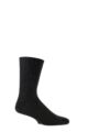 Mens and Ladies 1 Pair SOCKSHOP of London Mohair Ribbed Socks With Cushioning - Black