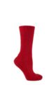 Mens and Ladies 1 Pair SOCKSHOP of London Mohair Ribbed Socks With Cushioning - Red