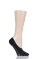 Ladies 1 Pair Falke Cosy Ballerina Slipper Socks with Carry Pouch - Black