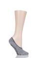 Ladies 1 Pair Falke Cosy Ballerina Slipper Socks with Carry Pouch - Grey