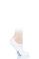 Ladies 1 Pair Falke Cool Kick Invisible Cotton Socks - White