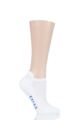 Ladies 1 Pair Falke Cool Kick Cotton Sneaker Socks - White