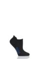 Ladies 1 Pair Falke Cool Kick Sneaker Socks - Black