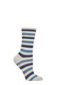 Women's 1 Pair Falke Dopamine Stripe Lyocell Socks - Arctic Grey
