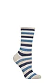 Women's 1 Pair Falke Dopamine Stripe Lyocell Socks - Arctic Grey