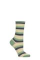 Ladies 1 Pair Falke Dopamine Stripe Lyocell Socks - Nettle