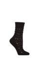 Ladies 1 Pair Falke Granny Square Bamboo Socks - Black