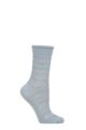 Ladies 1 Pair Falke Granny Square Bamboo Socks - Ciel