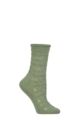 Ladies 1 Pair Falke Granny Square Bamboo Socks - Tourmaline