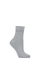 Women's 1 Pair Falke Ribbed Wool Bed Socks - Silver