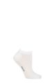Ladies 1 Pair Falke Fine Softness Modal Trainer Socks - White