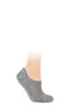 Ladies 1 Pair Falke CosyShoe Shorter Cut Virgin Wool Home Socks - Light Grey