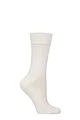 Women's 1 Pair Falke Sensitive London Left And Right Comfort Cuff Cotton Socks - Off White