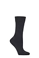 Women's 1 Pair Falke Sensitive London Left And Right Comfort Cuff Cotton Socks - Dark Blue Melange