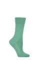 Women's 1 Pair Falke Sensitive London Left And Right Comfort Cuff Cotton Socks - Ocean Green