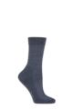 Ladies 1 Pair Falke Climawool Recycled Yarn Socks - Marine