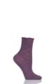Ladies 1 Pair Falke Romance Pelerine Cotton Socks - Heather