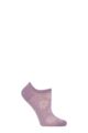 Women's 1 Pair Falke Active Breeze Floral Trainer Socks - Misty Lilac