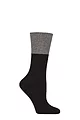 Women's 1 Pair Falke Cosy Wool Special Edition Striped Cuff Socks - Black