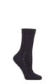 Women's 1 Pair Falke Soft Merino Special Edition Textured Wool Socks - Dark Navy