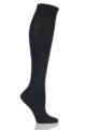 Ladies 1 Pair Falke Sensitive Berlin Merino Wool Left And Right Knee High Socks - Black