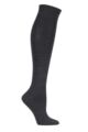 Women's 1 Pair Falke Sensitive Berlin Merino Wool Left And Right Knee High Socks - Anthracite