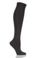 Women's 1 Pair Falke Sensitive Berlin Merino Wool Left And Right Knee High Socks - Dark Brown