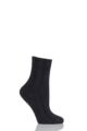 Ladies 1 Pair Falke Angora Bed Socks - Black