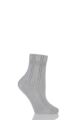 Ladies 1 Pair Falke Angora Bed Socks - Silver