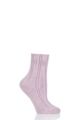 Ladies 1 Pair Falke Angora Bed Socks - Pink