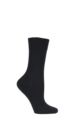 Women's 1 Pair Falke Sensitive Berlin Merino Wool Left And Right Comfort Cuff Socks - Black