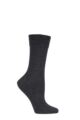 Women's 1 Pair Falke Sensitive Berlin Merino Wool Left And Right Comfort Cuff Socks - Anthracite