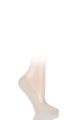 Ladies 1 Pair Falke Invisible Step Cotton Shoe Liners - Cream