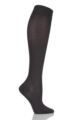Ladies 1 Pair Falke Cotton Touch Knee High Socks - Grey